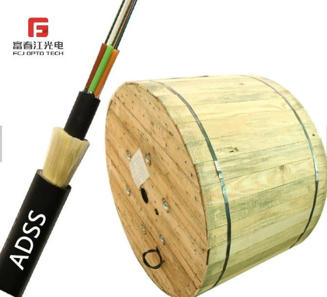 FCJ Self-Supporting ADSS 24 Core Fiber Optical Cable Outdoor Aerial