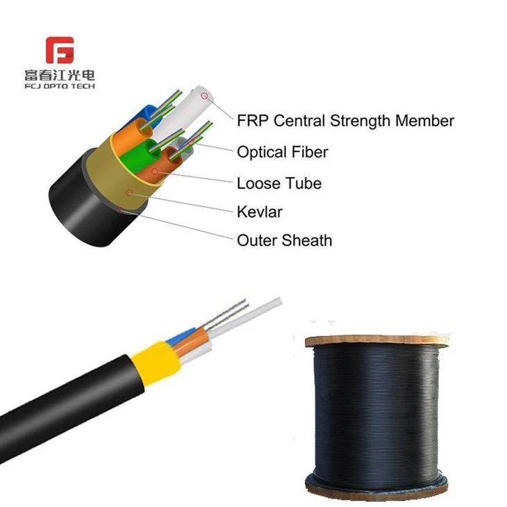 FCJ Self-Supporting ADSS 24 Core Fiber Optical Cable Outdoor Aerial